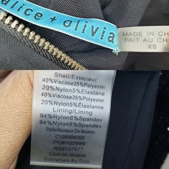 Alice + Olivia Sequin and Velvet Mini Dress - Picture 6 of 8